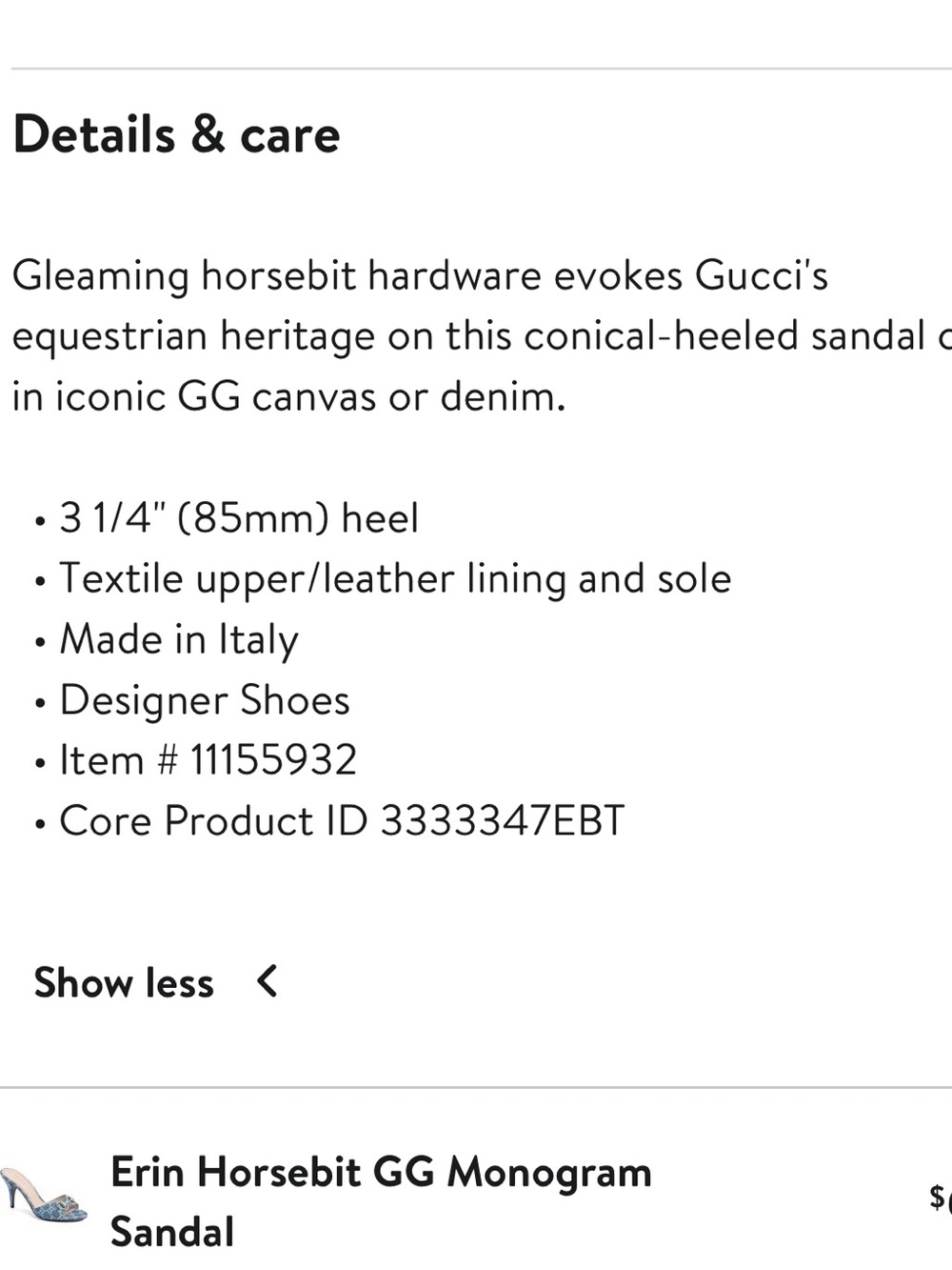Erin Horsebit GG Monogram
Sandal - Picture 12 of 12